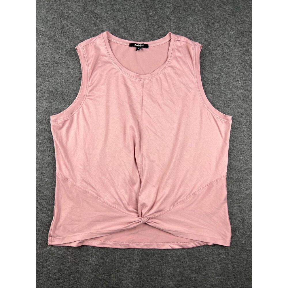 Zobha Women's Pink Twist Tank Top Size XL